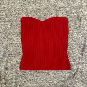 BABATON knit sweetheart tube top